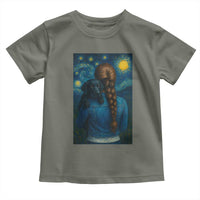 Starry Night Art Parody Toddler T Shirt Girl And Labrador Retriever Dog Mom Gift - Wonder Print Shop