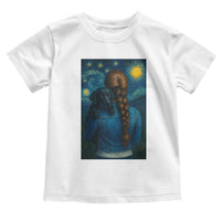 Starry Night Art Parody Toddler T Shirt Girl And Labrador Retriever Dog Mom Gift - Wonder Print Shop