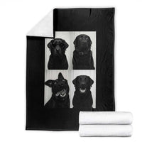 Funny Black Lab Throw Blanket Photobooth Selfie Dog Mom Gift - Wonder Print Shop
