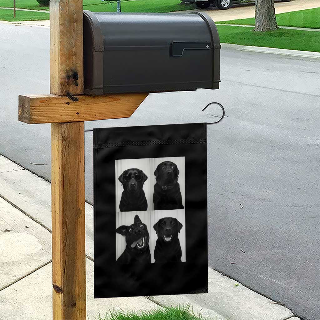 Funny Black Lab Garden Flag Photobooth Selfie Dog Mom Gift - Wonder Print Shop
