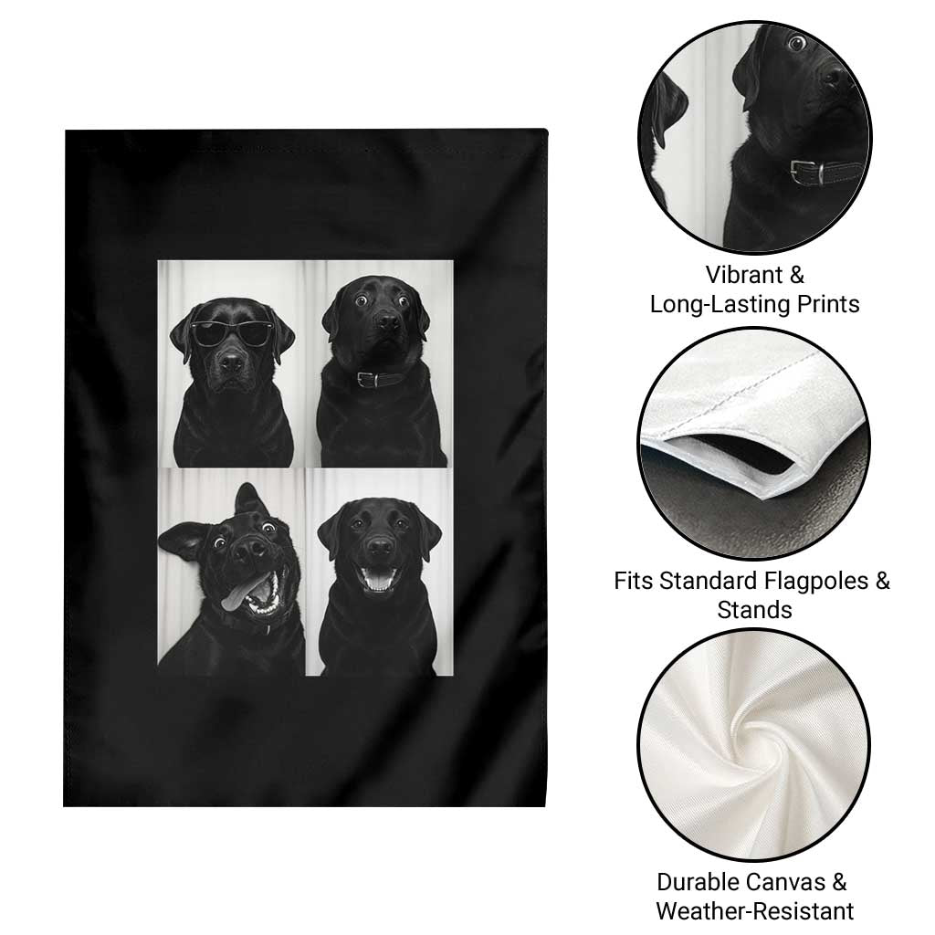 Funny Black Lab Garden Flag Photobooth Selfie Dog Mom Gift - Wonder Print Shop