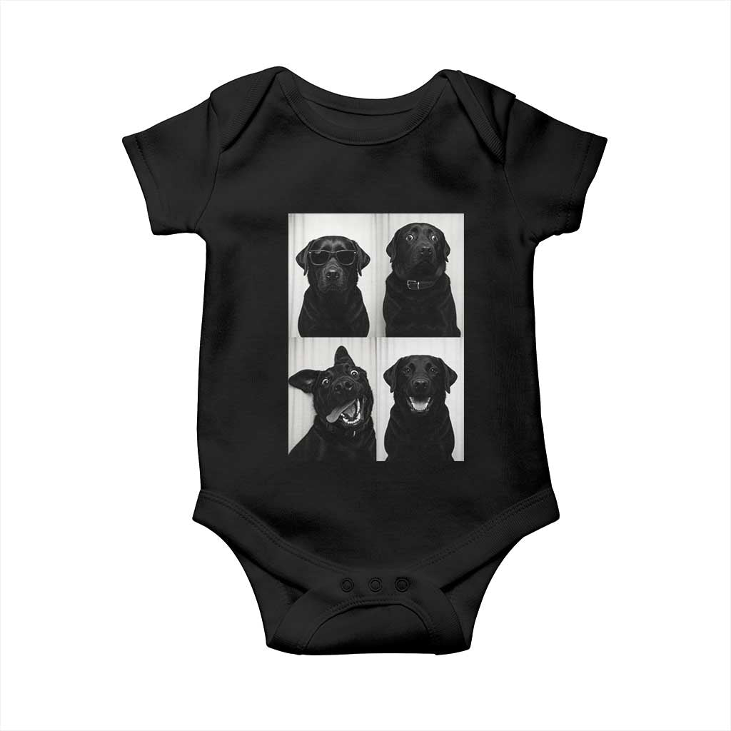 Funny Black Lab Baby Onesie Photobooth Selfie Dog Mom Gift - Wonder Print Shop