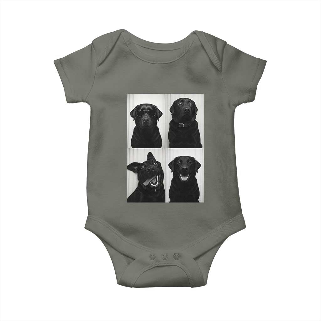 Funny Black Lab Baby Onesie Photobooth Selfie Dog Mom Gift - Wonder Print Shop