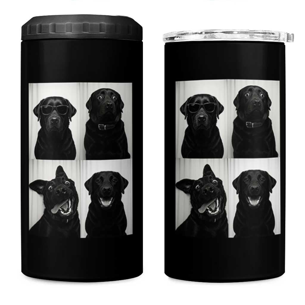 Funny Black Lab 4 in 1 Can Cooler Tumbler Photobooth Selfie Dog Mom Gift - Wonder Print Shop