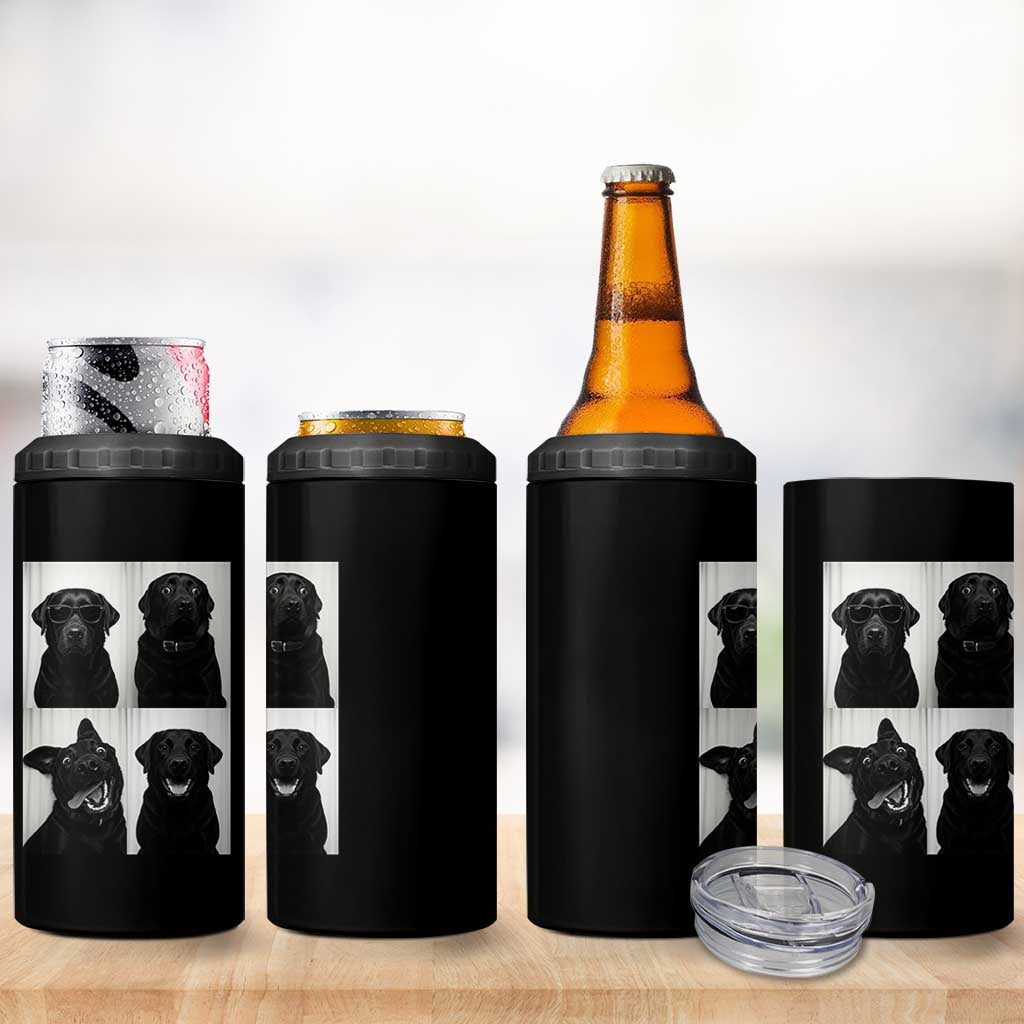 Funny Black Lab 4 in 1 Can Cooler Tumbler Photobooth Selfie Dog Mom Gift - Wonder Print Shop