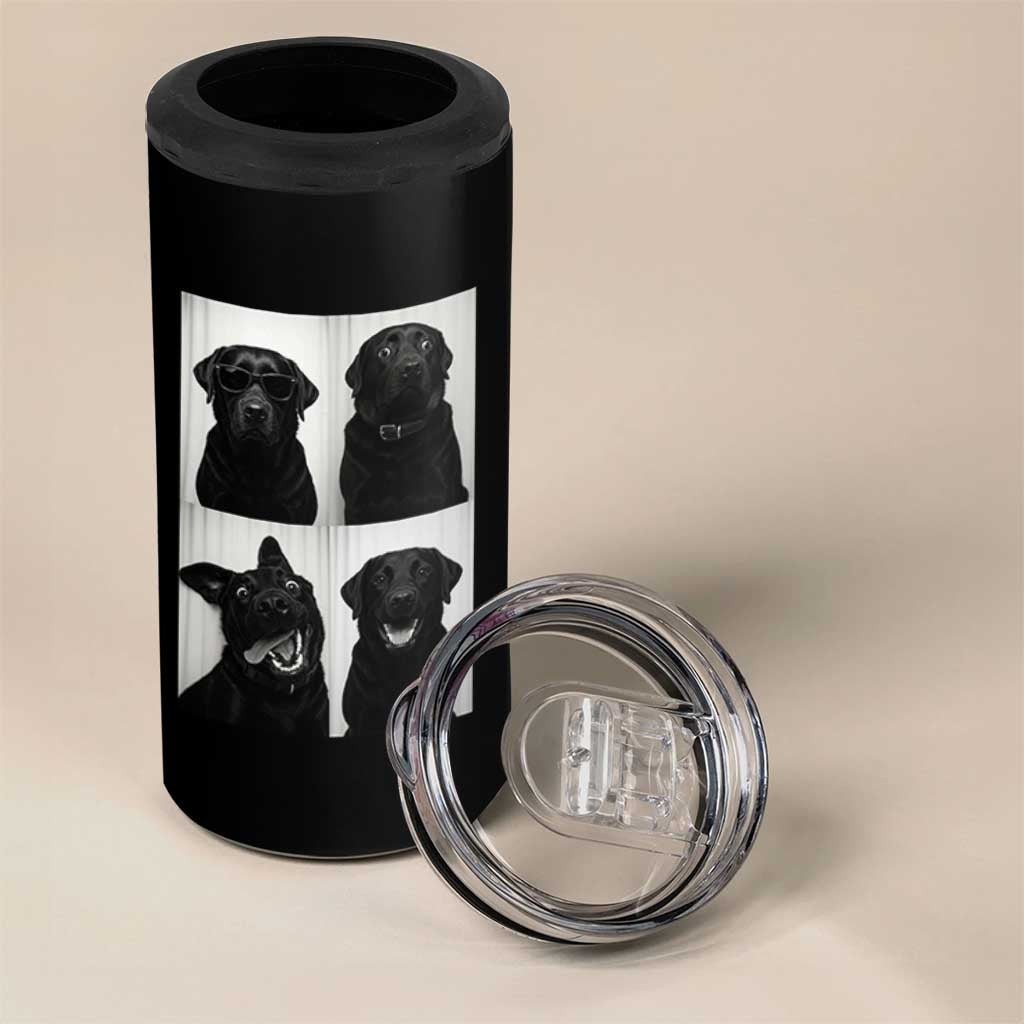 Funny Black Lab 4 in 1 Can Cooler Tumbler Photobooth Selfie Dog Mom Gift - Wonder Print Shop