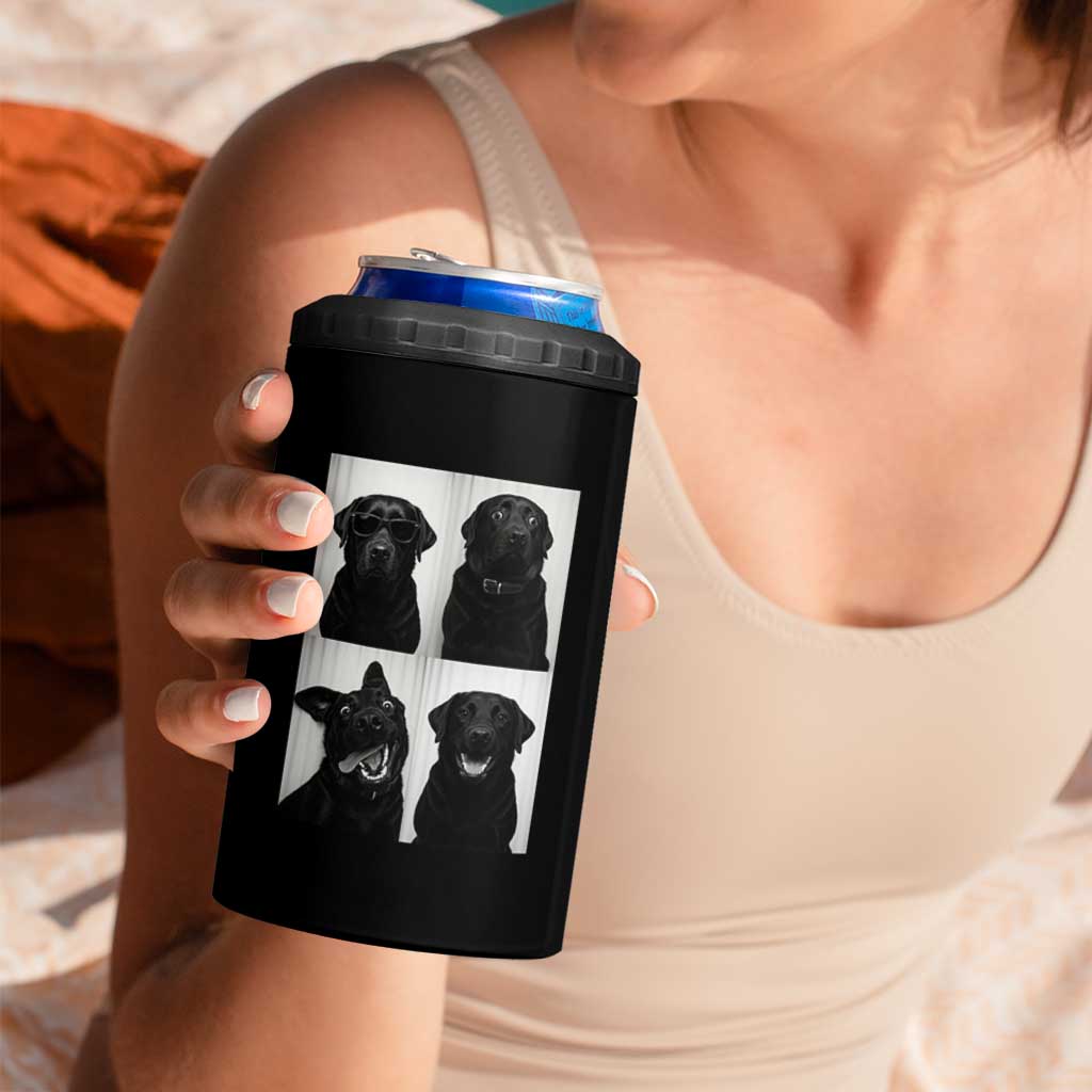 Funny Black Lab 4 in 1 Can Cooler Tumbler Photobooth Selfie Dog Mom Gift - Wonder Print Shop