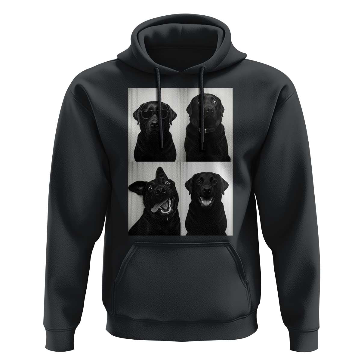 Funny Black Lab Hoodie Photobooth Selfie Dog Mom Gift - Wonder Print Shop