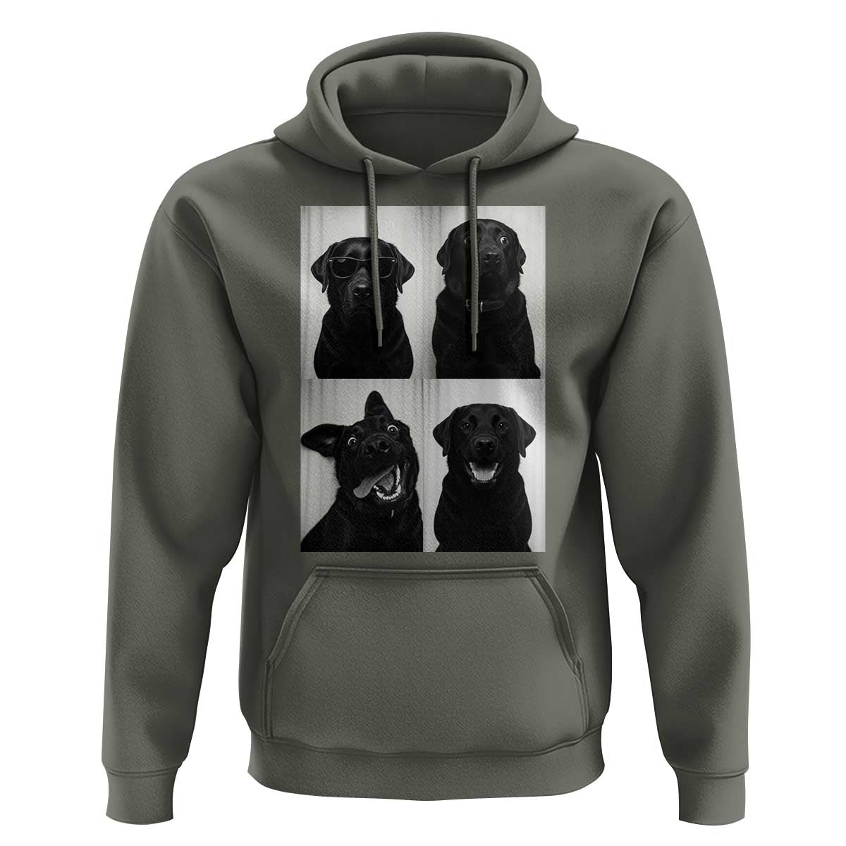 Funny Black Lab Hoodie Photobooth Selfie Dog Mom Gift - Wonder Print Shop