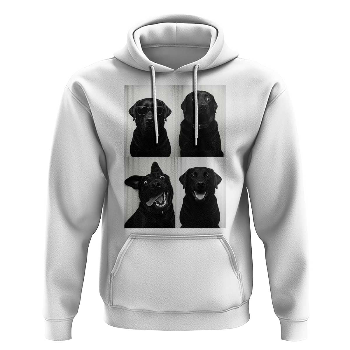 Funny Black Lab Hoodie Photobooth Selfie Dog Mom Gift - Wonder Print Shop