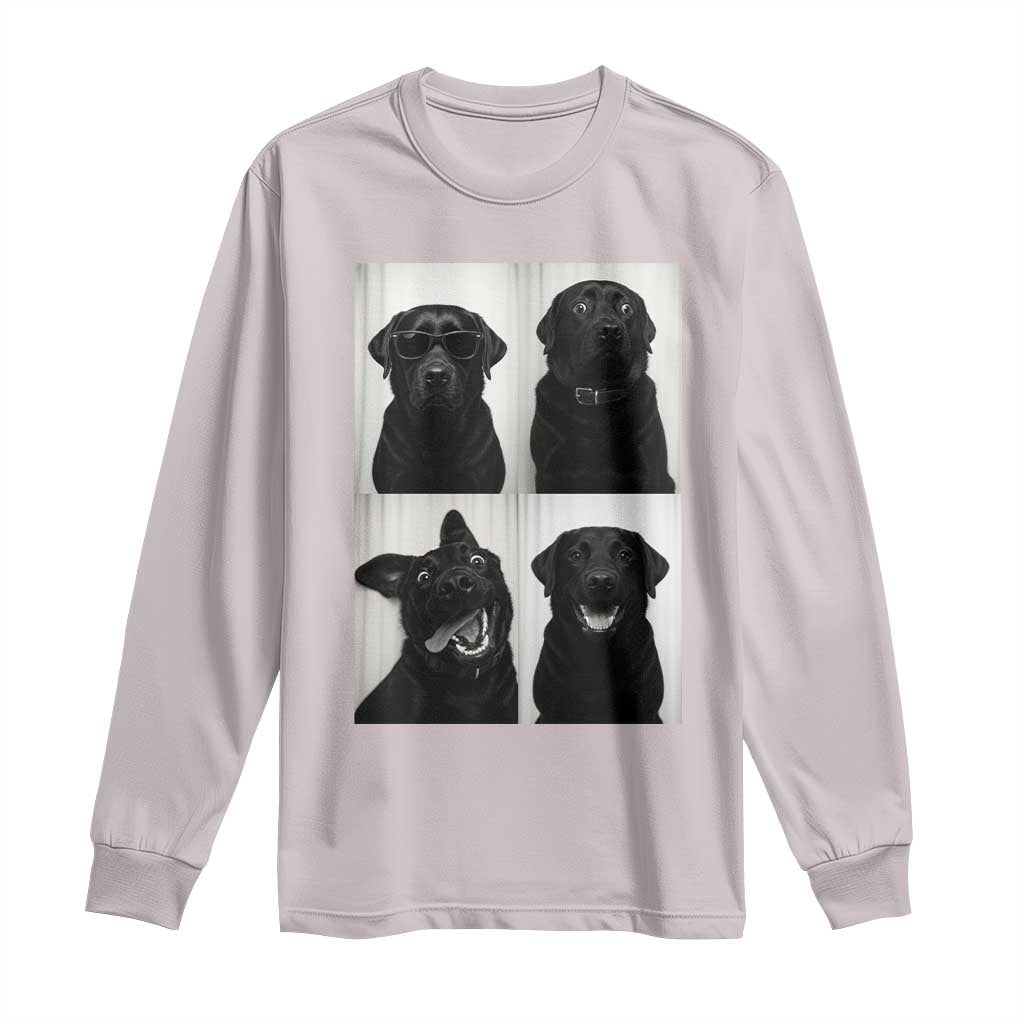 Funny Black Lab Long Sleeve Shirt Photobooth Selfie Dog Mom Gift - Wonder Print Shop