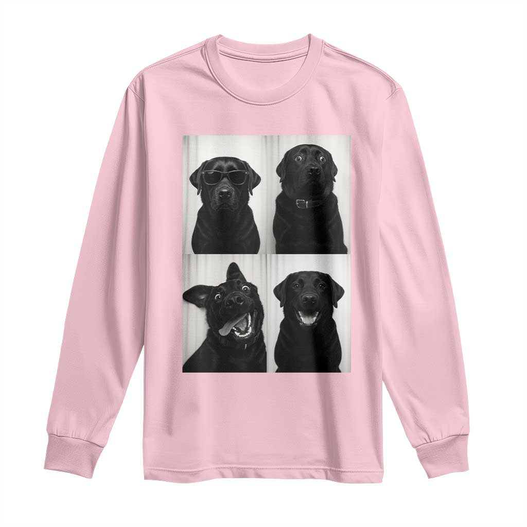 Funny Black Lab Long Sleeve Shirt Photobooth Selfie Dog Mom Gift - Wonder Print Shop