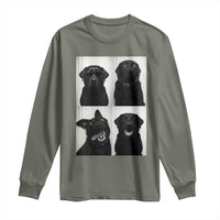Funny Black Lab Long Sleeve Shirt Photobooth Selfie Dog Mom Gift - Wonder Print Shop