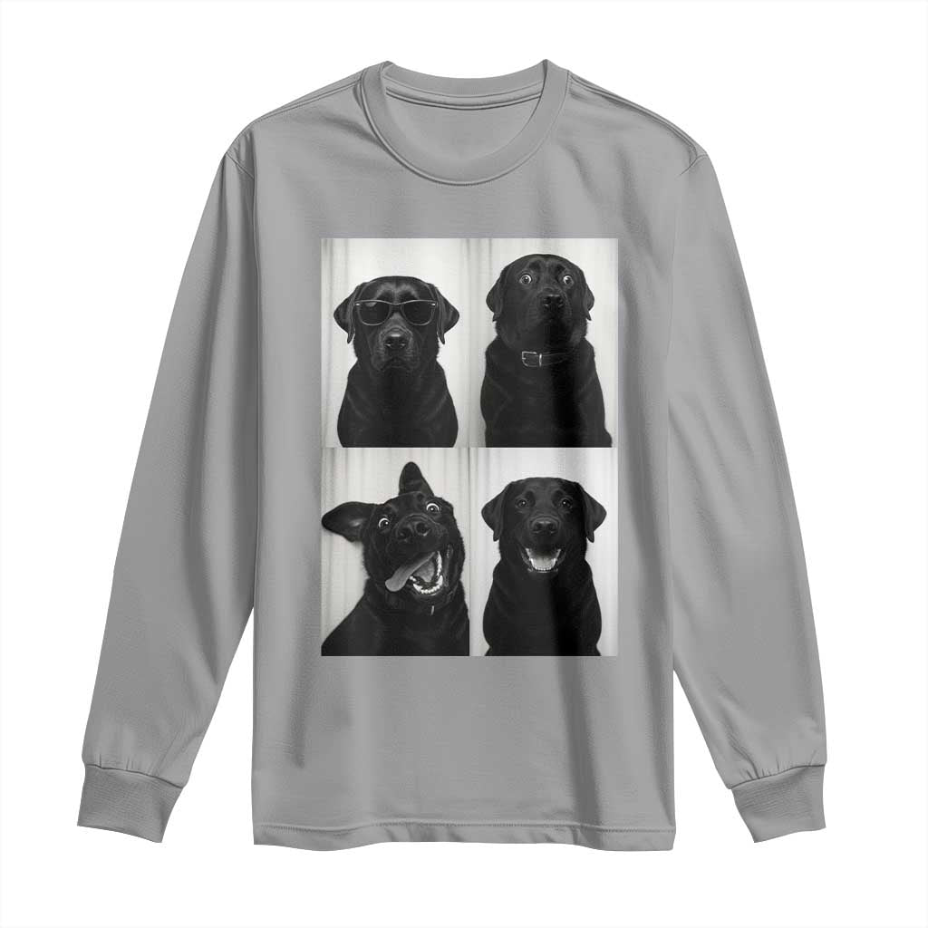 Funny Black Lab Long Sleeve Shirt Photobooth Selfie Dog Mom Gift - Wonder Print Shop