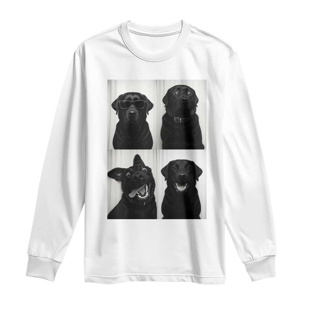 Funny Black Lab Long Sleeve Shirt Photobooth Selfie Dog Mom Gift - Wonder Print Shop