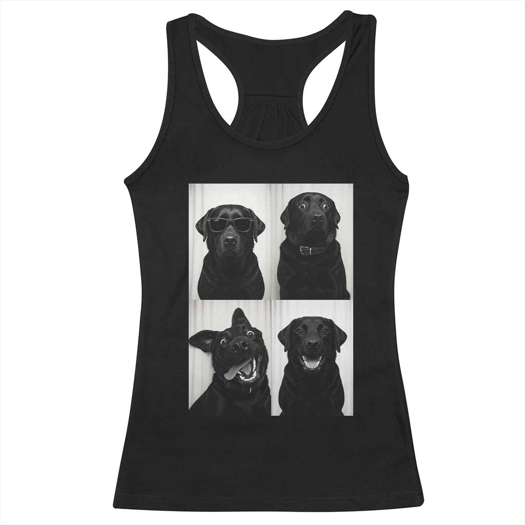 Funny Black Lab Racerback Tank Top Photobooth Selfie Dog Mom Gift - Wonder Print Shop