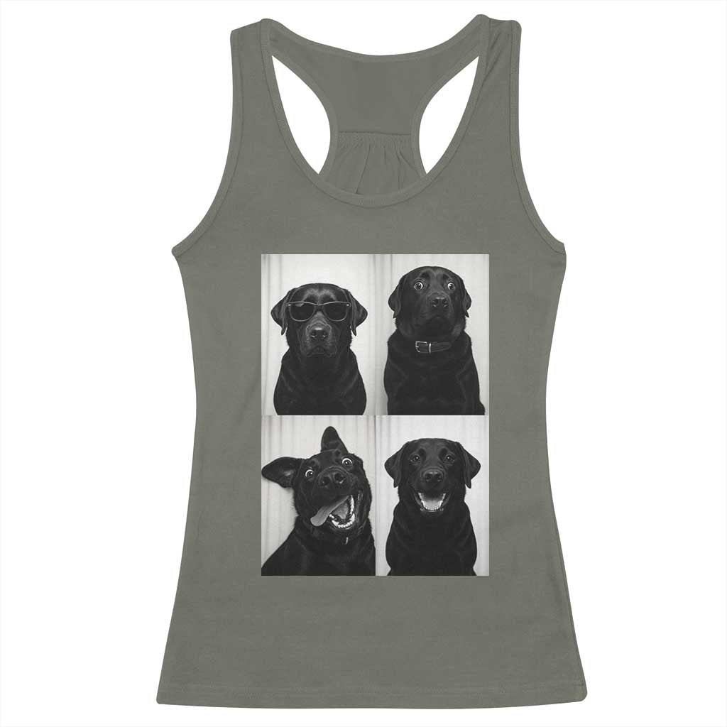 Funny Black Lab Racerback Tank Top Photobooth Selfie Dog Mom Gift - Wonder Print Shop