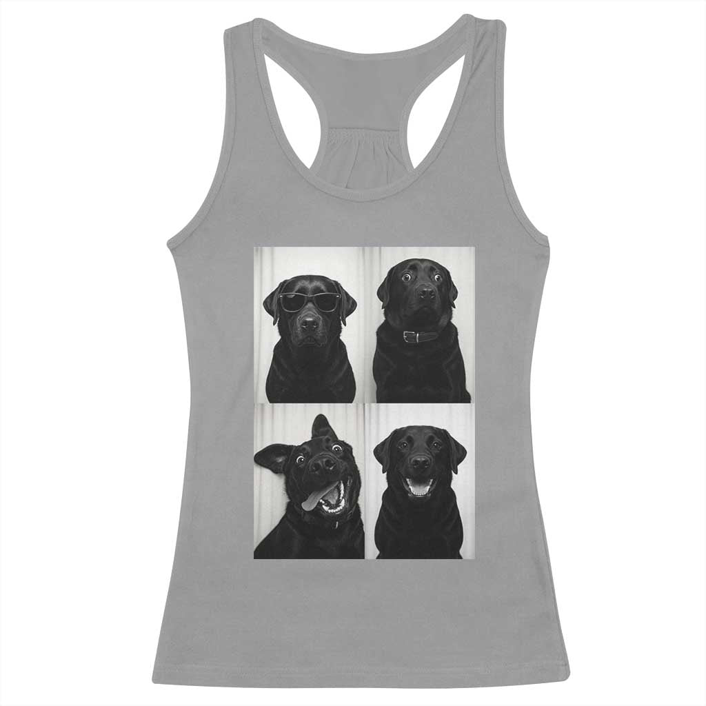 Funny Black Lab Racerback Tank Top Photobooth Selfie Dog Mom Gift - Wonder Print Shop