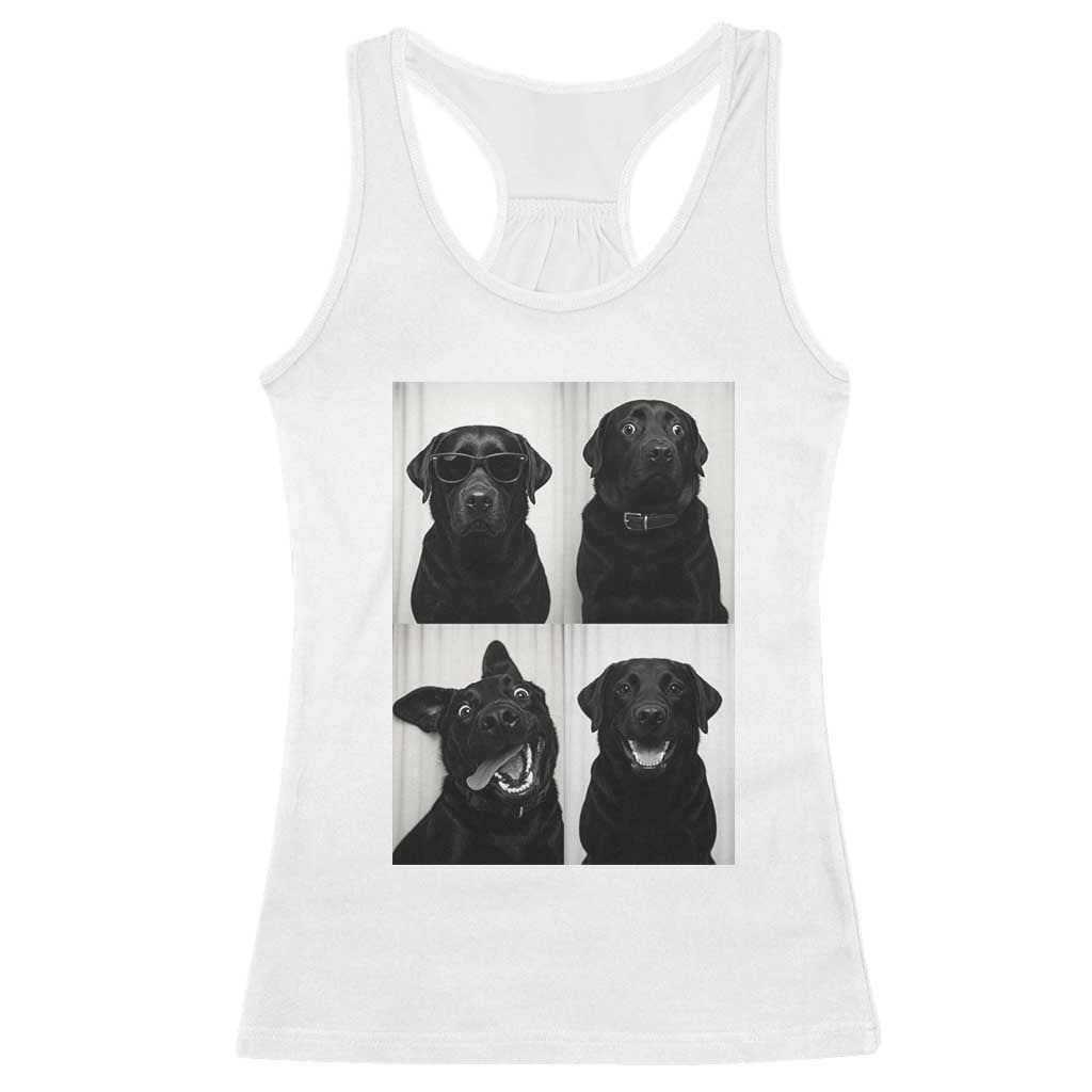 Funny Black Lab Racerback Tank Top Photobooth Selfie Dog Mom Gift - Wonder Print Shop