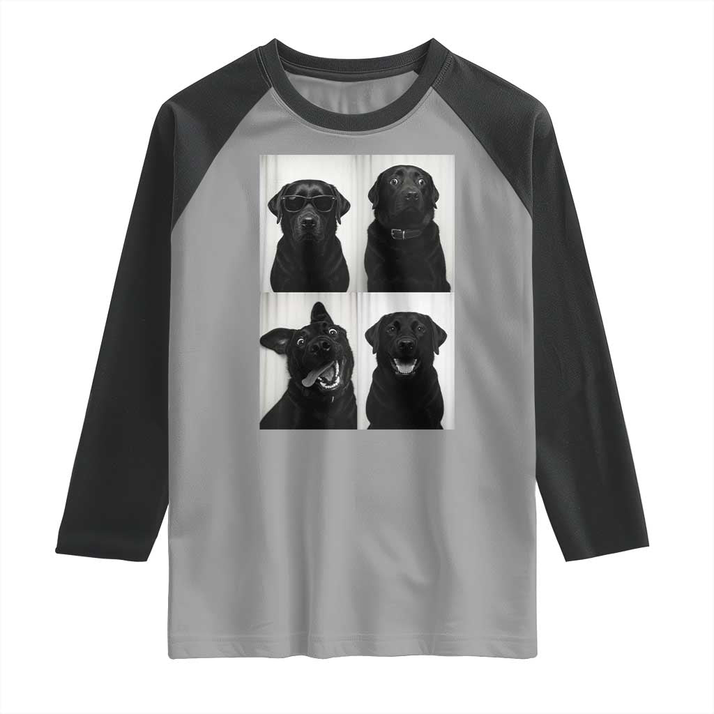 Funny Black Lab Raglan Shirt Photobooth Selfie Dog Mom Gift - Wonder Print Shop