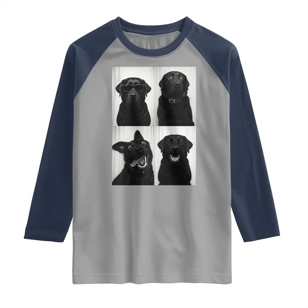 Funny Black Lab Raglan Shirt Photobooth Selfie Dog Mom Gift - Wonder Print Shop