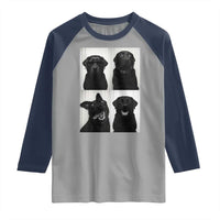 Funny Black Lab Raglan Shirt Photobooth Selfie Dog Mom Gift - Wonder Print Shop