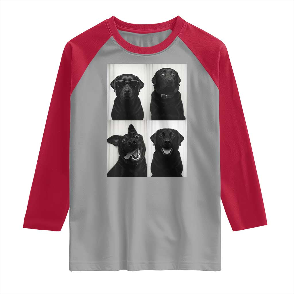 Funny Black Lab Raglan Shirt Photobooth Selfie Dog Mom Gift - Wonder Print Shop