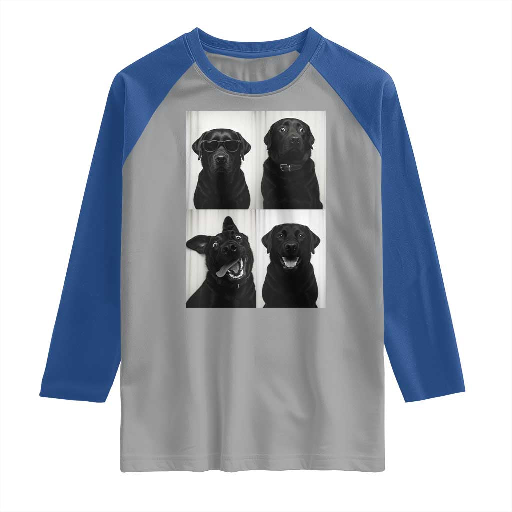 Funny Black Lab Raglan Shirt Photobooth Selfie Dog Mom Gift - Wonder Print Shop