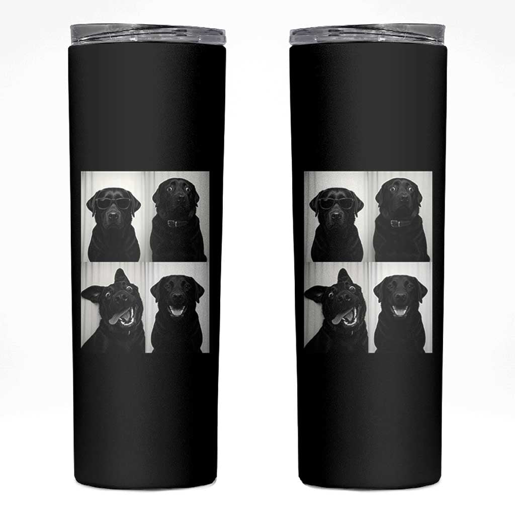 Funny Black Lab Skinny Tumbler Photobooth Selfie Dog Mom Gift - Wonder Print Shop