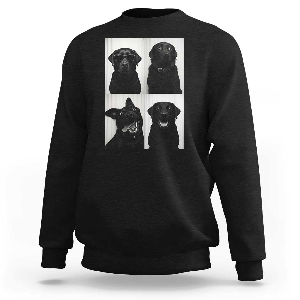 Funny Black Lab Sweatshirt Photobooth Selfie Dog Mom Gift - Wonder Print Shop