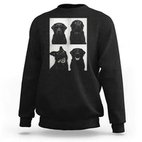 Funny Black Lab Sweatshirt Photobooth Selfie Dog Mom Gift - Wonder Print Shop