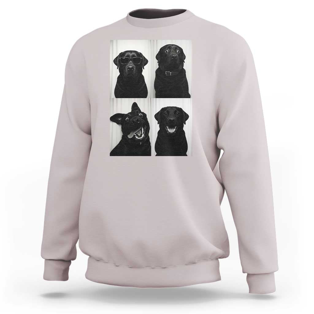Funny Black Lab Sweatshirt Photobooth Selfie Dog Mom Gift - Wonder Print Shop