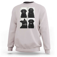 Funny Black Lab Sweatshirt Photobooth Selfie Dog Mom Gift - Wonder Print Shop