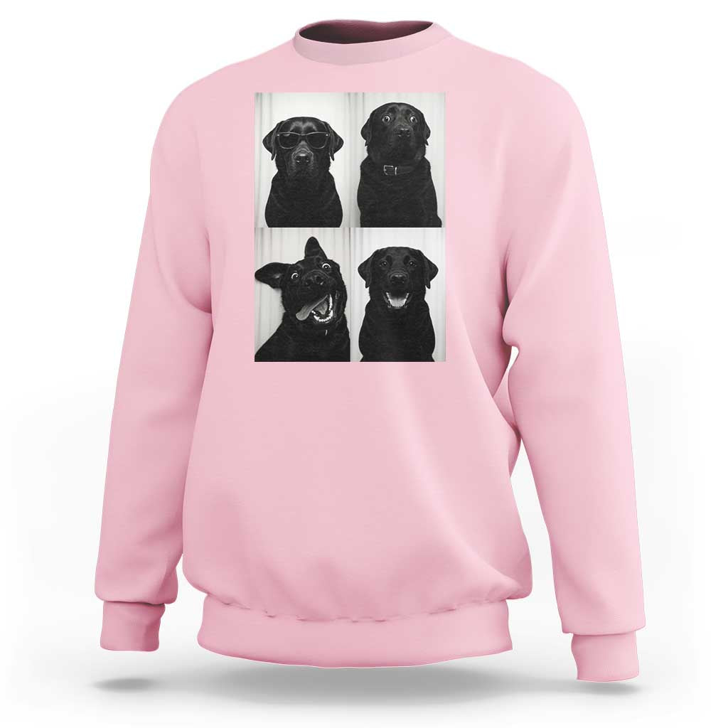 Funny Black Lab Sweatshirt Photobooth Selfie Dog Mom Gift - Wonder Print Shop