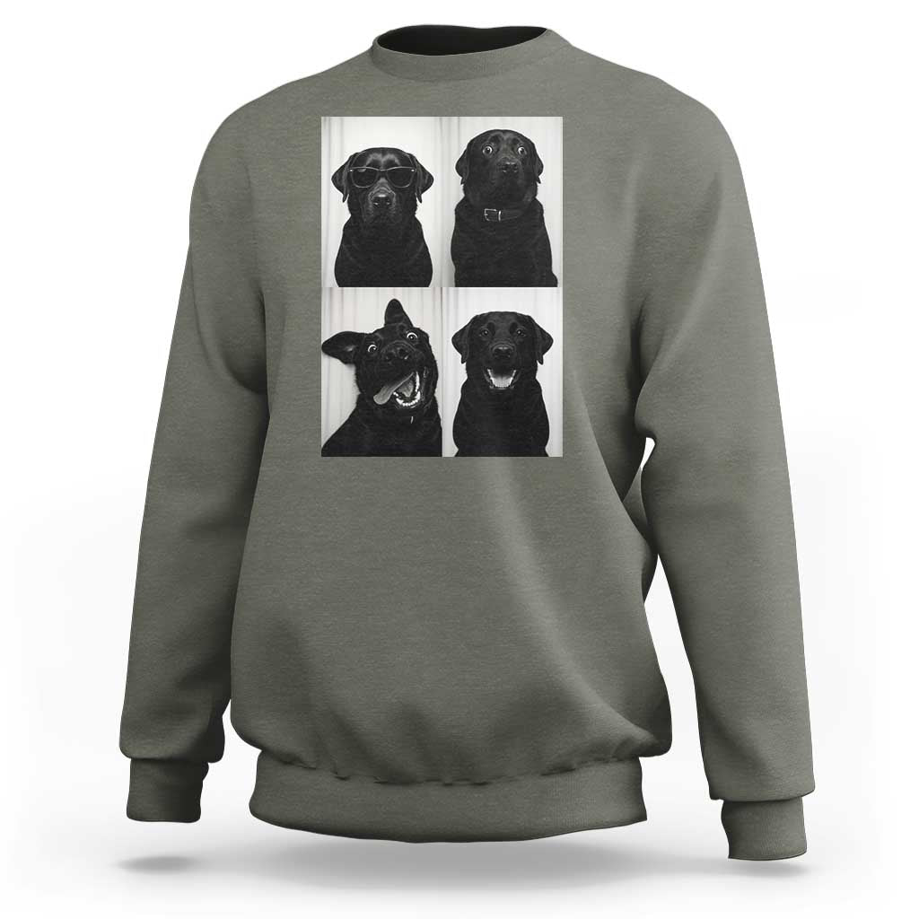 Funny Black Lab Sweatshirt Photobooth Selfie Dog Mom Gift - Wonder Print Shop