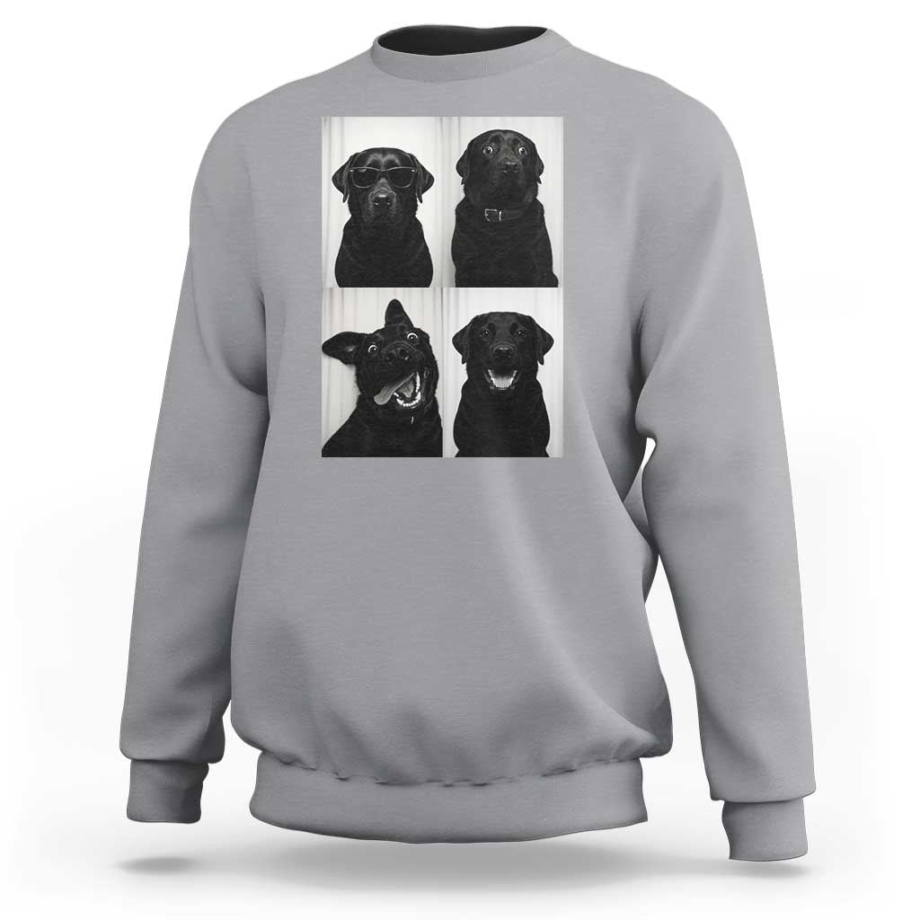 Funny Black Lab Sweatshirt Photobooth Selfie Dog Mom Gift - Wonder Print Shop