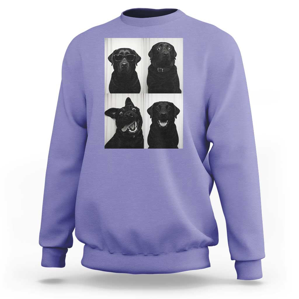 Funny Black Lab Sweatshirt Photobooth Selfie Dog Mom Gift - Wonder Print Shop