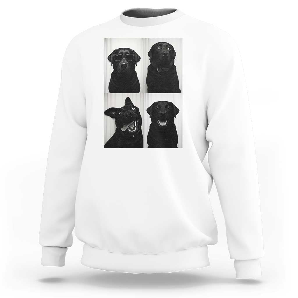 Funny Black Lab Sweatshirt Photobooth Selfie Dog Mom Gift - Wonder Print Shop