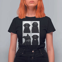 Funny Black Lab T Shirt For Women Photobooth Selfie Dog Mom Gift - Wonder Print Shop