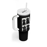 Funny Black Lab Tumbler With Handle Photobooth Selfie Dog Mom Gift - Wonder Print Shop