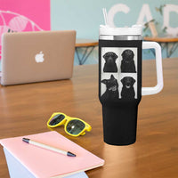 Funny Black Lab Tumbler With Handle Photobooth Selfie Dog Mom Gift - Wonder Print Shop