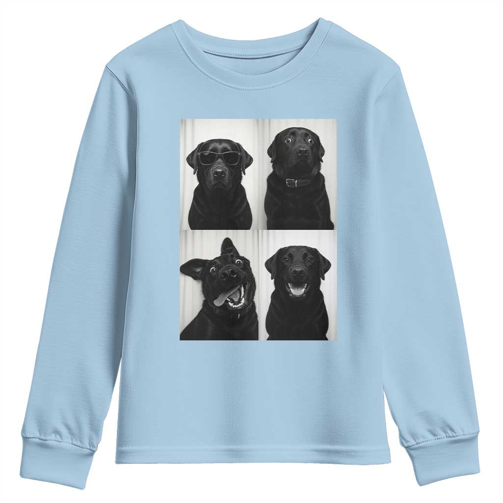 Funny Black Lab Youth Sweatshirt Photobooth Selfie Dog Mom Gift - Wonder Print Shop