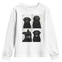 Funny Black Lab Youth Sweatshirt Photobooth Selfie Dog Mom Gift - Wonder Print Shop