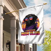 Funny Black Labrador Garden Flag Dog Mom Retro Sunset Gift - Wonder Print Shop