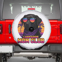 Funny Black Labrador Spare Tire Cover Dog Mom Retro Sunset Gift - Wonder Print Shop