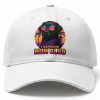 Funny Black Labrador Baseball Cap Dog Mom Retro Sunset Gift