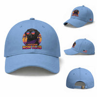 Funny Black Labrador Baseball Cap Dog Mom Retro Sunset Gift