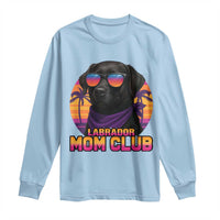 Funny Black Labrador Long Sleeve Shirt Dog Mom Retro Sunset Gift - Wonder Print Shop