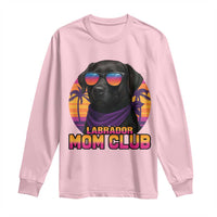 Funny Black Labrador Long Sleeve Shirt Dog Mom Retro Sunset Gift - Wonder Print Shop