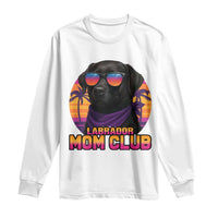Funny Black Labrador Long Sleeve Shirt Dog Mom Retro Sunset Gift - Wonder Print Shop
